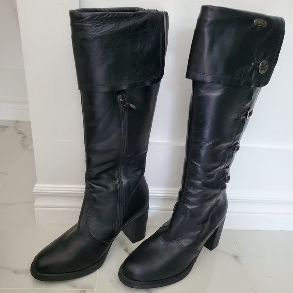 Pajar Black Heeled Boots - Picture 2 of 9